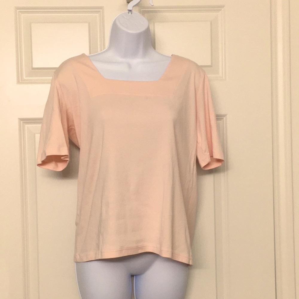 Square neck peach cotton top